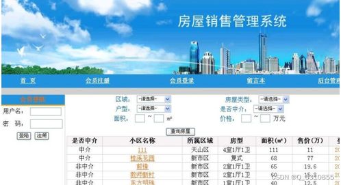 基于php mysql的房屋销售管理系统